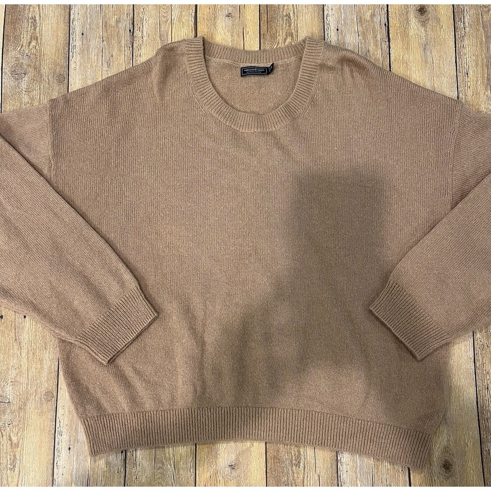 Vineyard Vines Women's Wool Blend Light Soft Sweater Camel Color sz XL